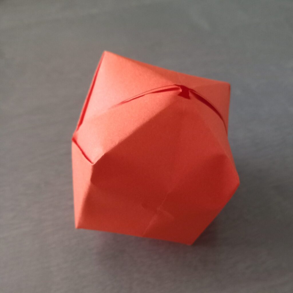 DIY Halloween lantern step 11 Step 12: puffed up origami for string light lantern